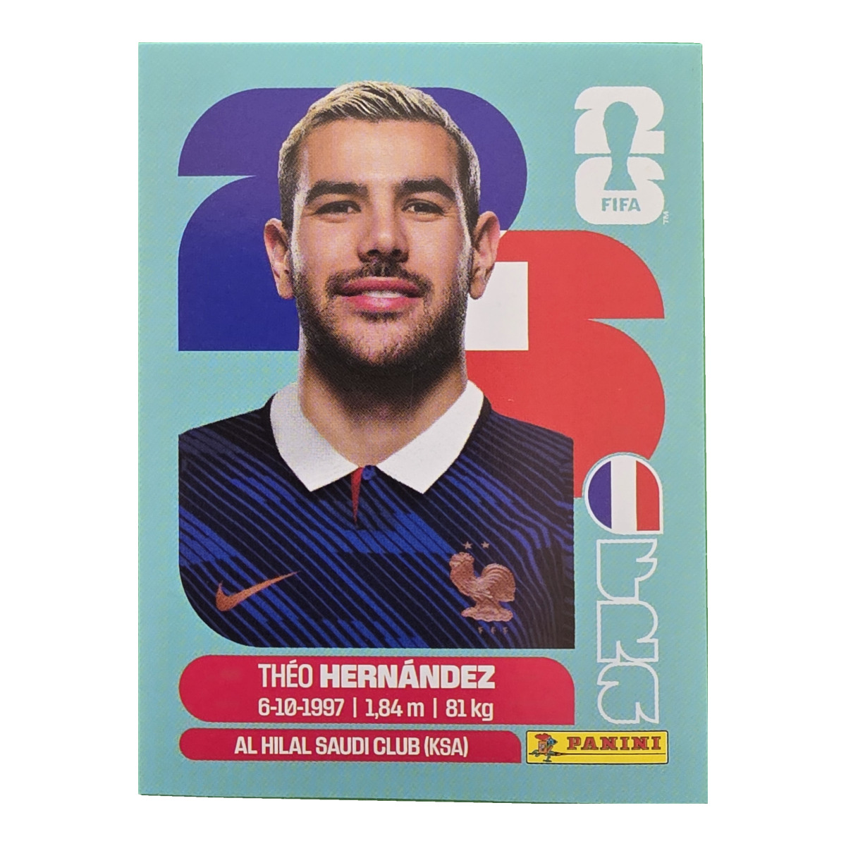 Theo Hernandez - Frankreich, FIFA WM 2026, Nr. FRA3