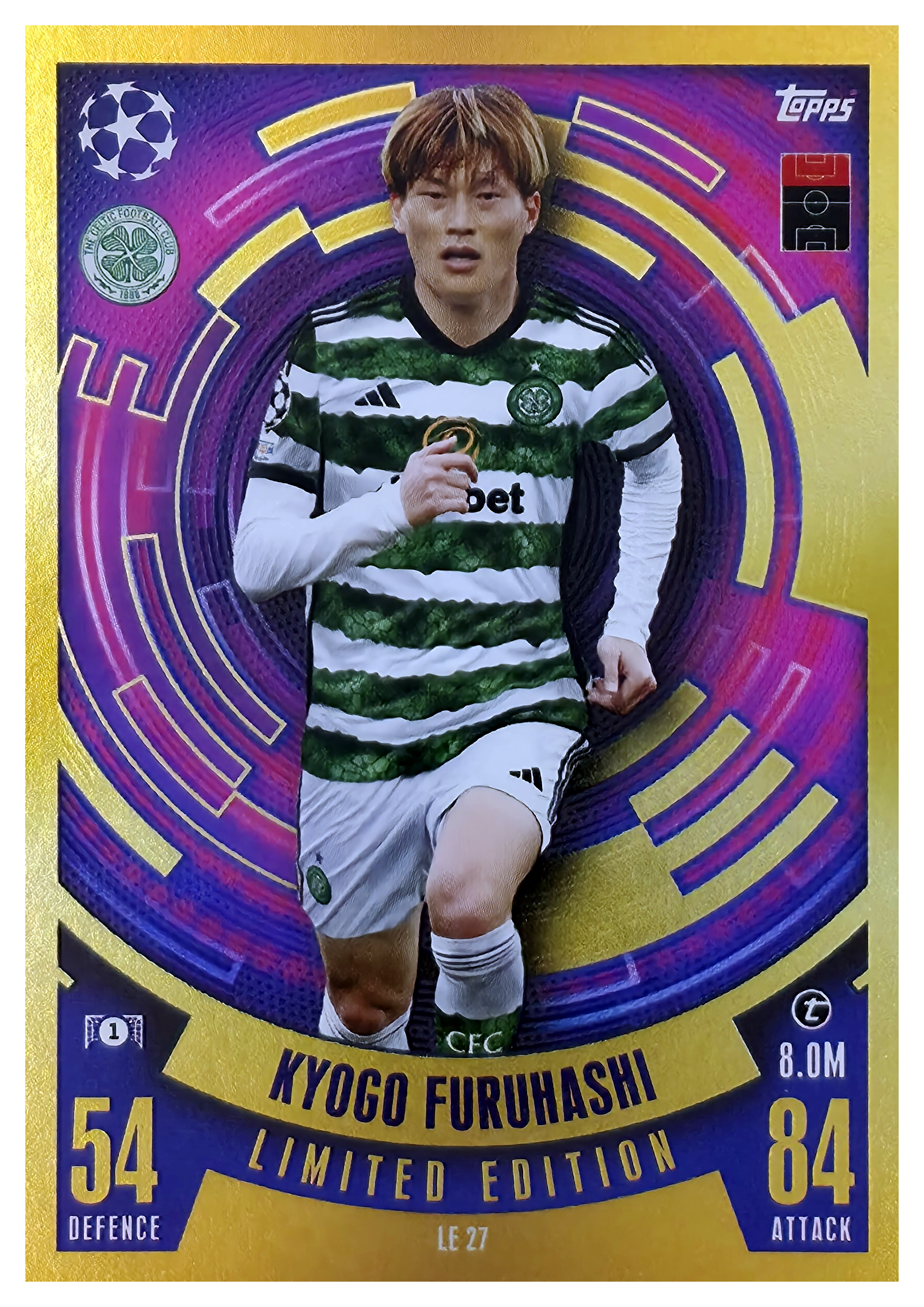 Kyogo Furuhashi - Topps Match Attax UEFA Club Competitions Limited Edition 2023-24, Nr. LE 27 (Art.-Nr. SG106428)