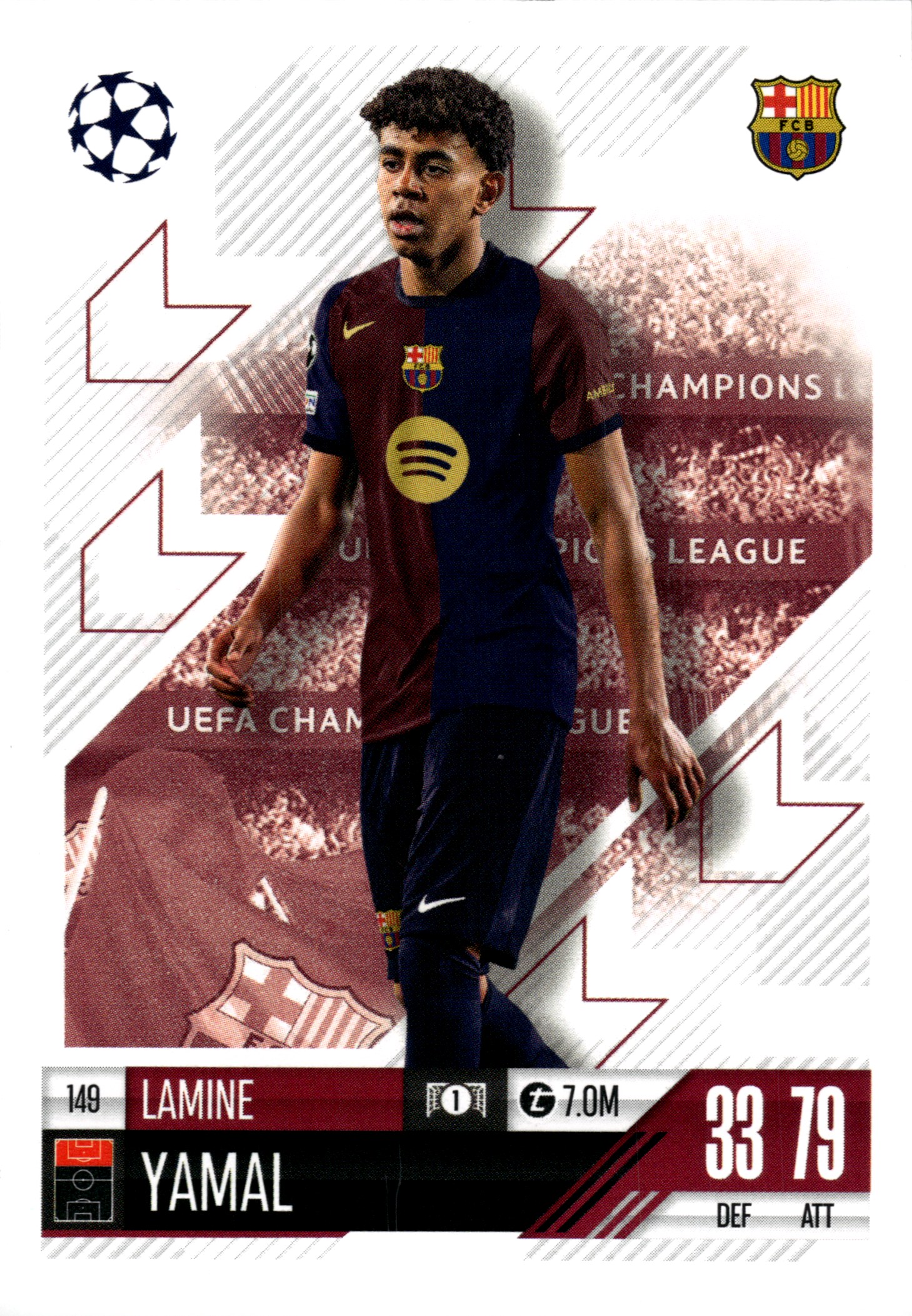 Lamine Yamal - Topps Match Attax UEFA Club Competitions Base Set 2024-25, Nr. 149 (Art.-Nr. SG107948)