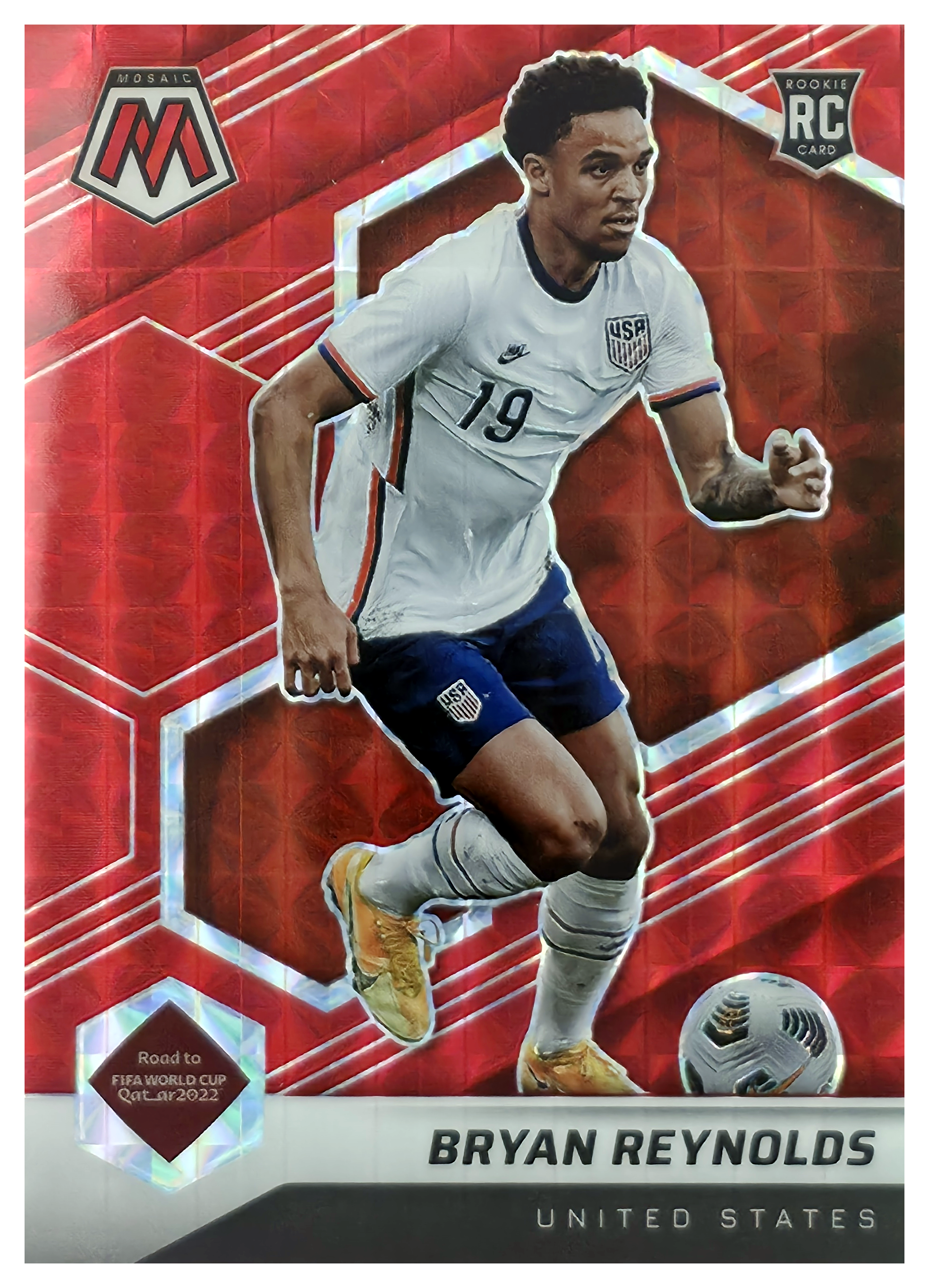 Bryan Reynolds - Panini Mosaic FIFA Road to World Cup Base Set 2021-22, Nr. 101 – Rookie Card, Mosaic Red (Art.-Nr. SG106013)