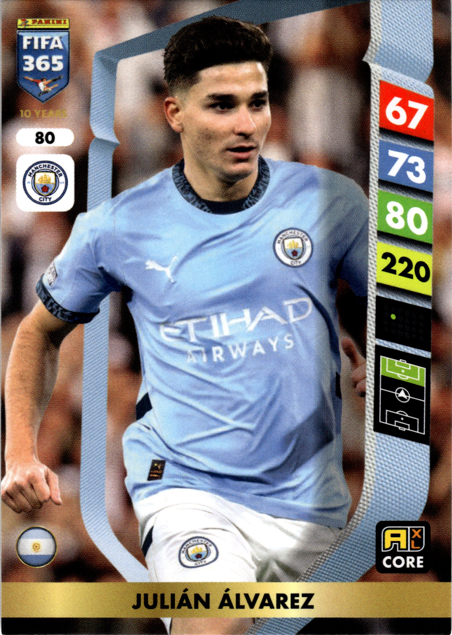 Julián Álvarez - Panini Adrenalyn XL FIFA 365 Base Set 2025, Nr. 80 (Art.-Nr. SG107725)