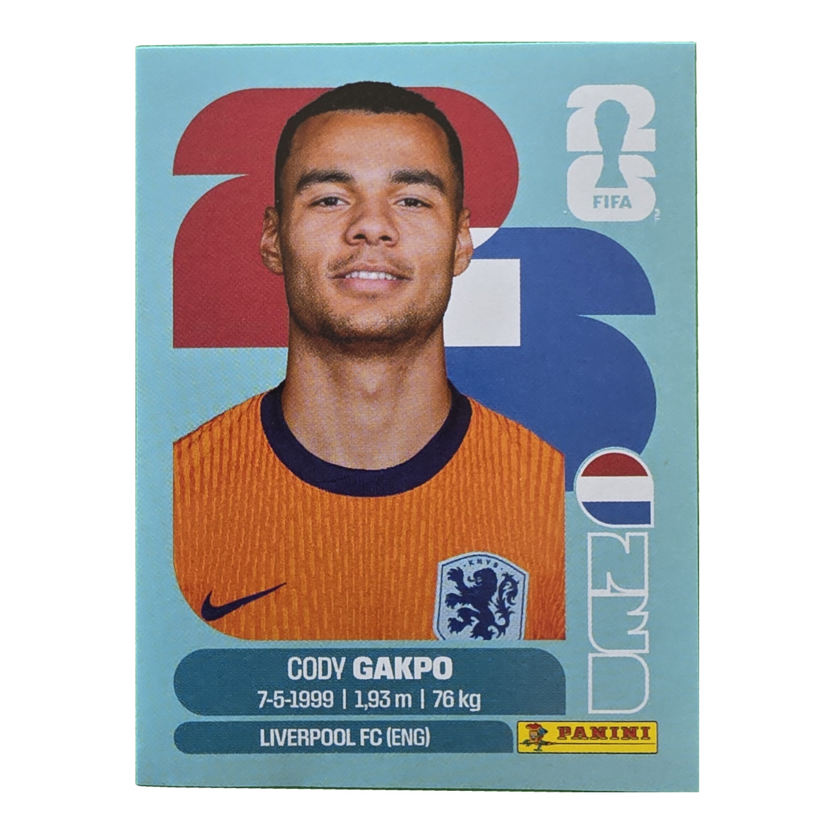 Cody Gakpo - Niederlande, FIFA WM 2026, Nr. NED20