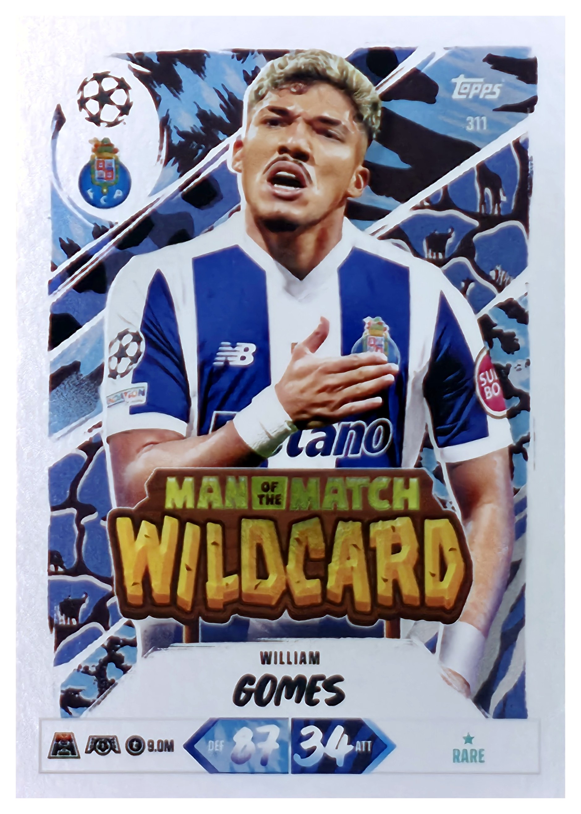 William Gomes - Topps Match Attax UEFA Club Competitions Man of the Match Wildcard 2026-27, Nr. 311 (Art.-Nr. SG107473)