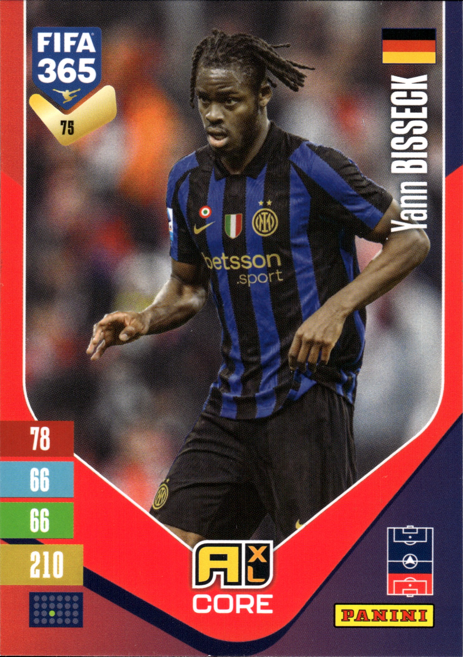 Yann Bisseck - Panini Adrenalyn XL FIFA 365 Base Set 2026-27, Nr. 75 (Art.-Nr. SG110076)
