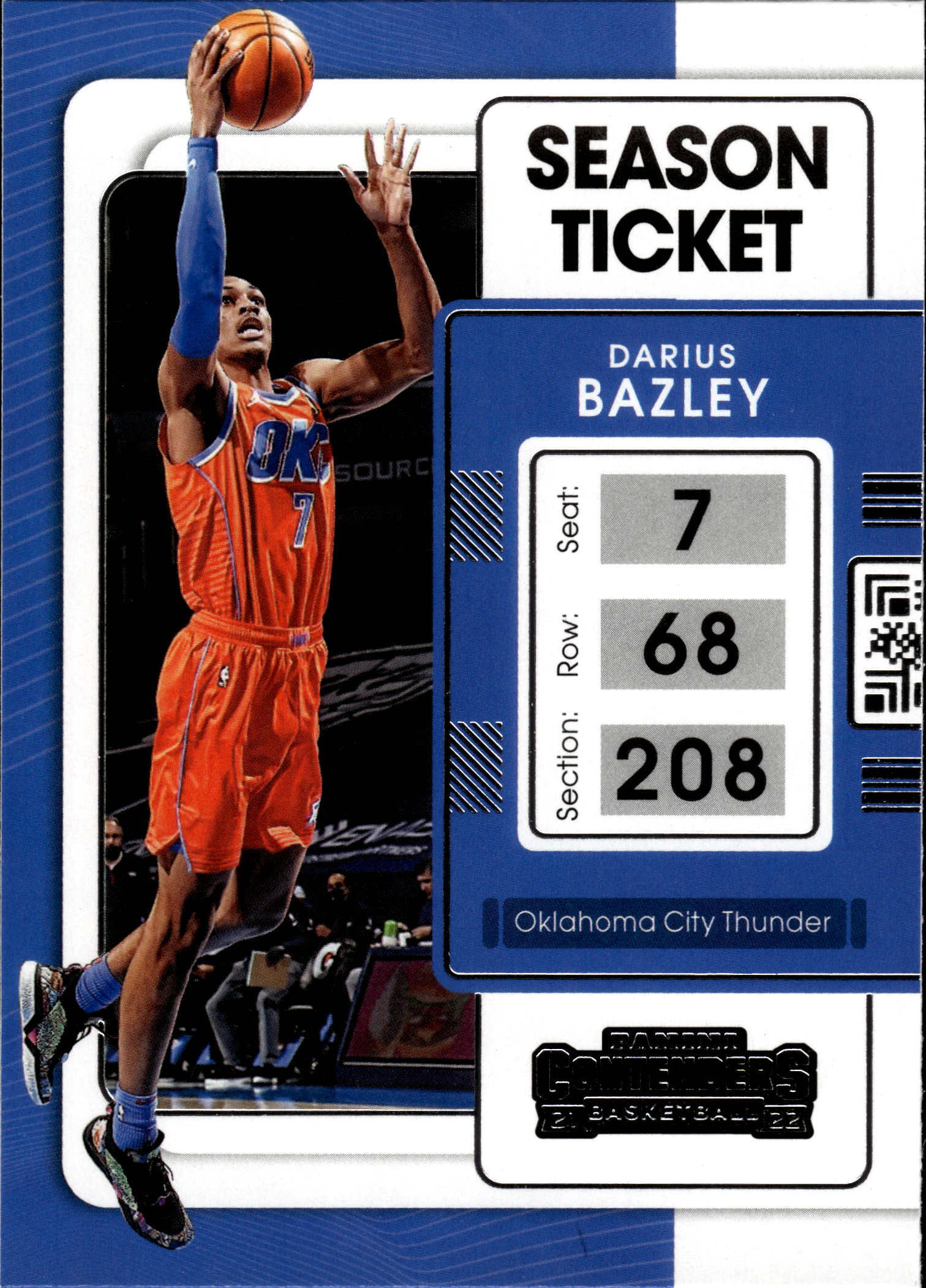 Darius Bazley - Panini Contenders Season Ticket 2021-22, Nr. 7 (Art.-Nr. SG103728)