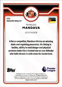 Reinildo Mandava - Topps Flagship Premier League Base Set 2026-27, Nr. 232