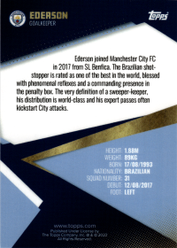 Ederson - Topps Manchester City Team Set Base Set 2021-22