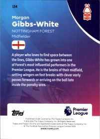 Morgan Gibbs-White - Topps Chrome Premier League Base Set 2025-26, Nr. 154