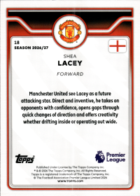 Shea Lacey - Topps Flagship Premier League Future Stars 2026-27, Nr. 18
