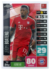 Jérôme Boateng - Topps Chrome Match Attax Bundesliga Base Set 2020-21, Nr. 42