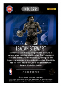 Isaiah Stewart - Panini Illusions Base Set 2020-21, Nr. 172 – Rookie Card
