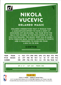 Nikola Vucevic - Panini Donruss Base Set 2020-21, Nr. 3