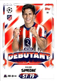Giuliano Simeone - Topps Match Attax UEFA Club Competitions Attax Debutant 2026-27, Nr. 181