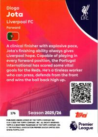 Diogo Jota - Topps Match Attax Premier League Base Set 2025-26, Nr. 176