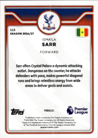 Ismaïla Sarr - Topps Flagship Premier League Base Set 2026-27, Nr. 115 – Premier League Parallel