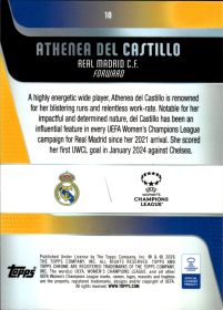 Athenea del Castillo - Topps Chrome UEFA Women's Champions League Base Set 2025-26, Nr. 10