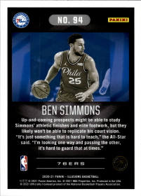 Ben Simmons - Panini Illusions Base Set 2020-21, Nr. 94