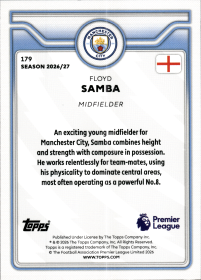 Floyd Samba - Topps Flagship Premier League Base Set 2026-27, Nr. 179 – Rookie Card