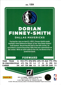 Dorian Finney-Smith - Panini Donruss Base Set 2021-22, Nr. 139
