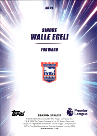 Sindre Walle Egeli - Topps Flagship Premier League Nitro Boost 2026-27, Nr. NB 24 – Insert
