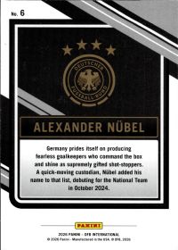Alexander Nübel - Panini DFB International Base Set 2026, Nr. 6