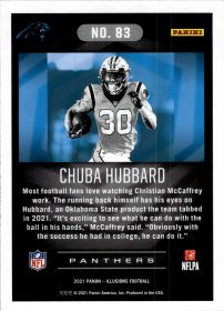 Chuba Hubbard - Panini Illusions Base Set 2021, Nr. 83 – Rookie Card