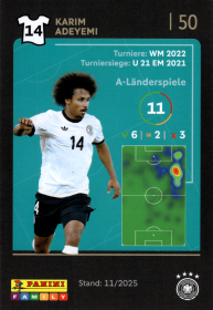 Karim Adeyemi - Panini FIFA World Cup DFB-Sammelkarten 2026, Nr. 50