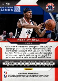 Bradley Beal - Panini Prizm Base Set 2020-21, Nr. 230