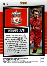 Mohamed Salah - Panini Score FIFA Base Set 2022-23, Nr. 117