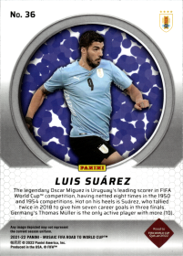 Luis Suárez - Panini Mosaic FIFA Road to World Cup International Men of Mastery 2021-22, Nr. 36 – Insert