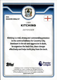 Liam Kitching - Topps Flagship Premier League Base Set 2026-27, Nr. 261 – Rookie Card