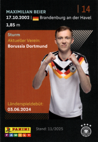 Maximilian Beier - Panini FIFA World Cup DFB-Sammelkarten 2026, Nr. 14