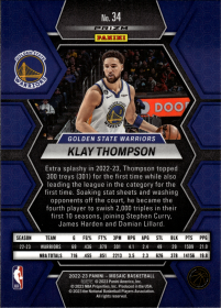 Klay Thompson - Panini Mosaic Base Set 2022-23, Nr. 34 – Mosaic