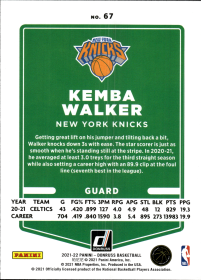 Kemba Walker - Panini Donruss Base Set 2021-22, Nr. 67