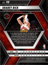 Gradey Dick - Panini Mosaic Base Set 2024-25, Nr. 98