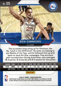 Ben Simmons - Panini Prizm Base Set 2020-21, Nr. 125