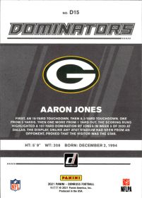 Aaron Jones - Panini Donruss Dominators 2021, Nr. D15 – Holo