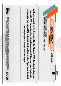 Matt Bewley - Topps Chrome OTE Base Set 2022, Nr. 55 – Rookie Card