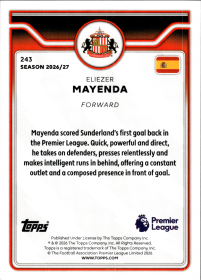 Eliezer Mayenda - Topps Flagship Premier League Base Set 2026-27, Nr. 243
