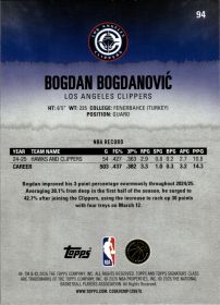 Bogdan Bogdanović - Topps Signature Class Base Set 2025-26, Nr. 94