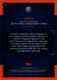 Danilo - Topps Paris Saint-Germain Official Team Set 2023-24, Nr. 28