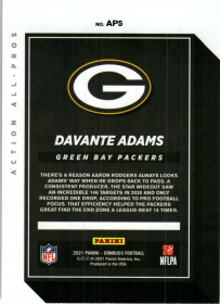 Davante Adams - Panini Donruss Action All-Pros 2021, Nr. AP5 – Insert