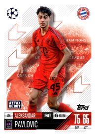 Aleksandar Pavlović - Topps Match Attax UEFA Club Competitions Attax Debutant 2024-25, Nr. 218