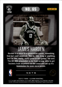 James Harden - Panini Illusions Base Set 2020-21, Nr. 65