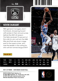 Kevin Durant - Panini Contenders Season Ticket 2021-22, Nr. 84