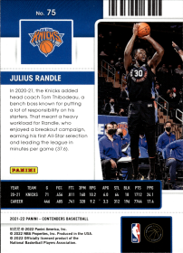 Julius Randle - Panini Contenders Season Ticket 2021-22, Nr. 75