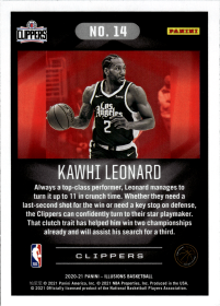 Kawhi Leonard - Panini Illusions Base Set 2020-21, Nr. 14