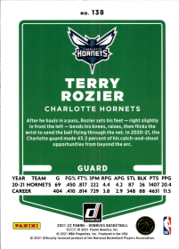 Terry Rozier - Panini Donruss Base Set 2021-22, Nr. 138