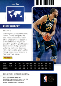 Rudy Gobert - Panini Contenders International Ticket 2021-22, Nr. 16