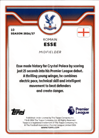 Romain Esse - Topps Flagship Premier League Future Stars 2026-27, Nr. 10